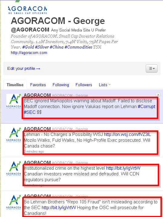 Stock Scams Agoracom Small Cap Investor Relations Blog